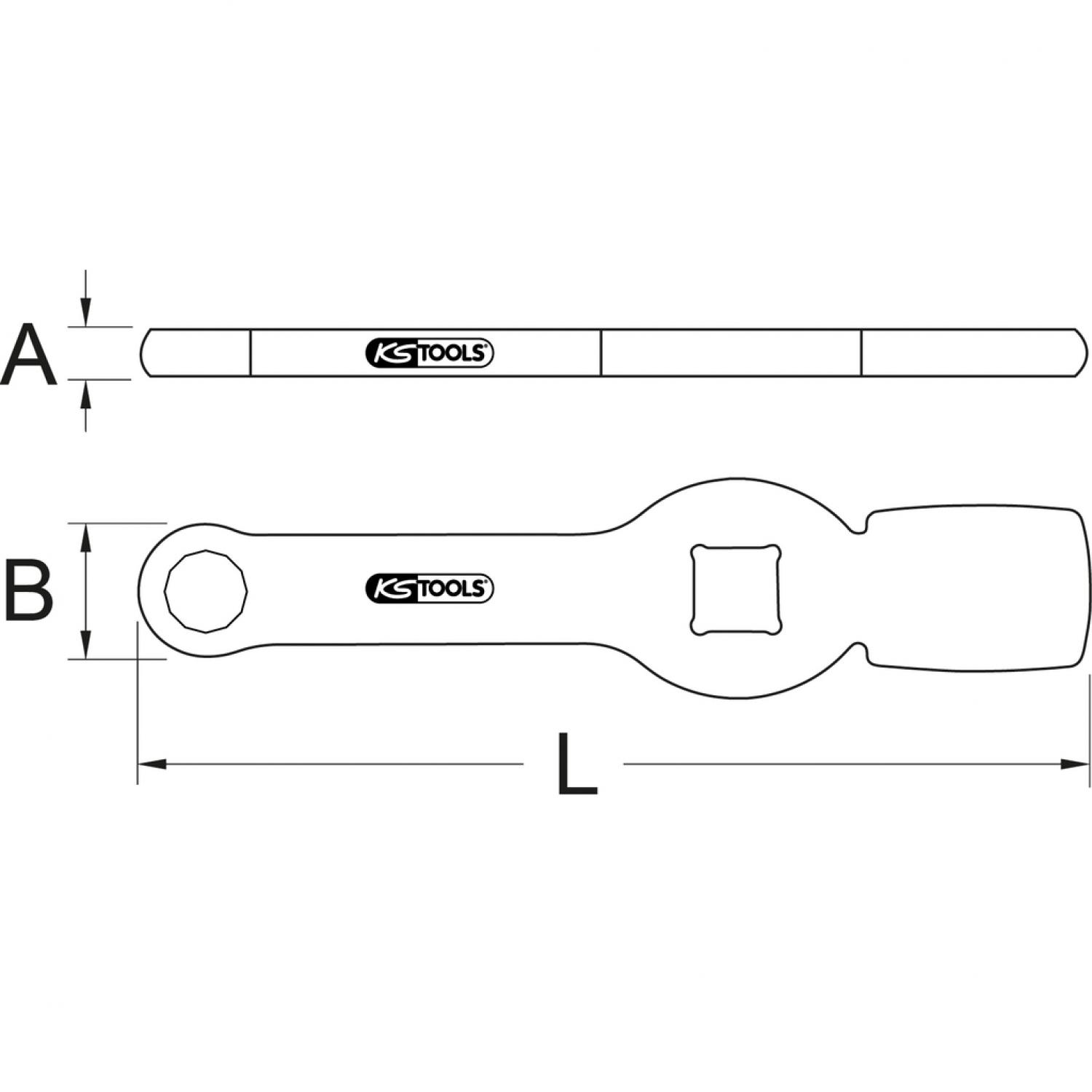 картинка Ключ ударный 12-гранный 3/4" с 2 ударными поверхностями, 21 мм от магазина "Элит-инструмент"