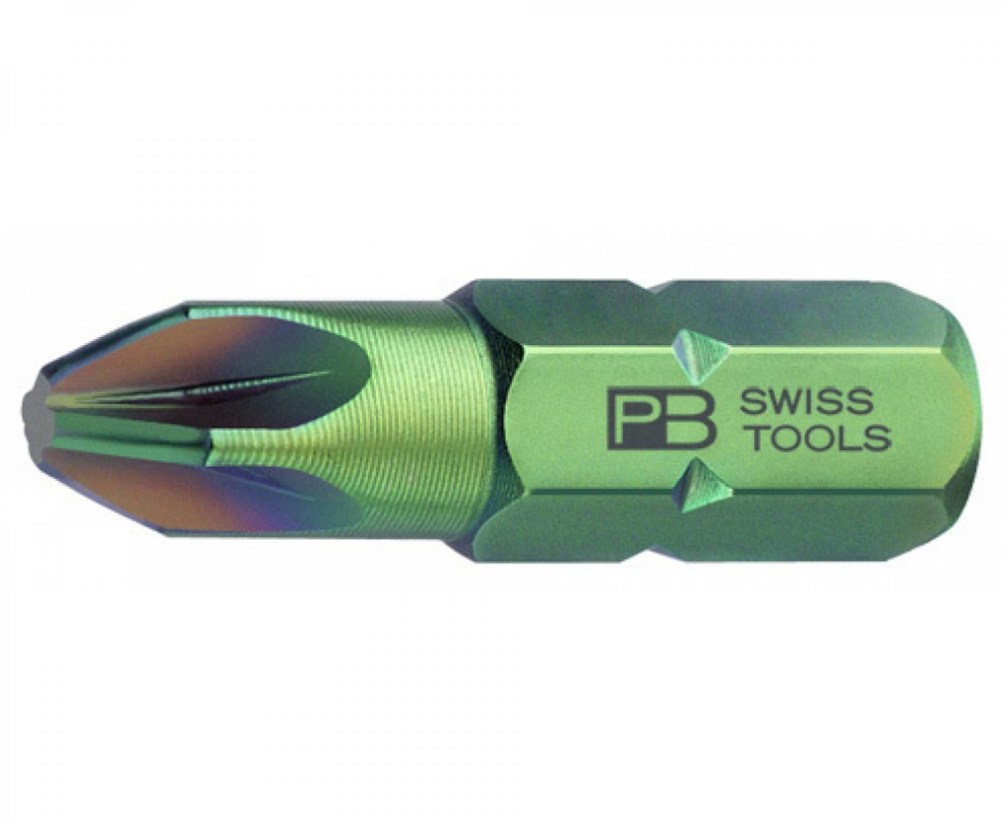картинка Бита крестовая Pozidriv PrecisionBits C6,3 с внешним шестигранником 1/4 PB Swiss Tools PB C6.192/4 PZ4 от магазина "Элит-инструмент"