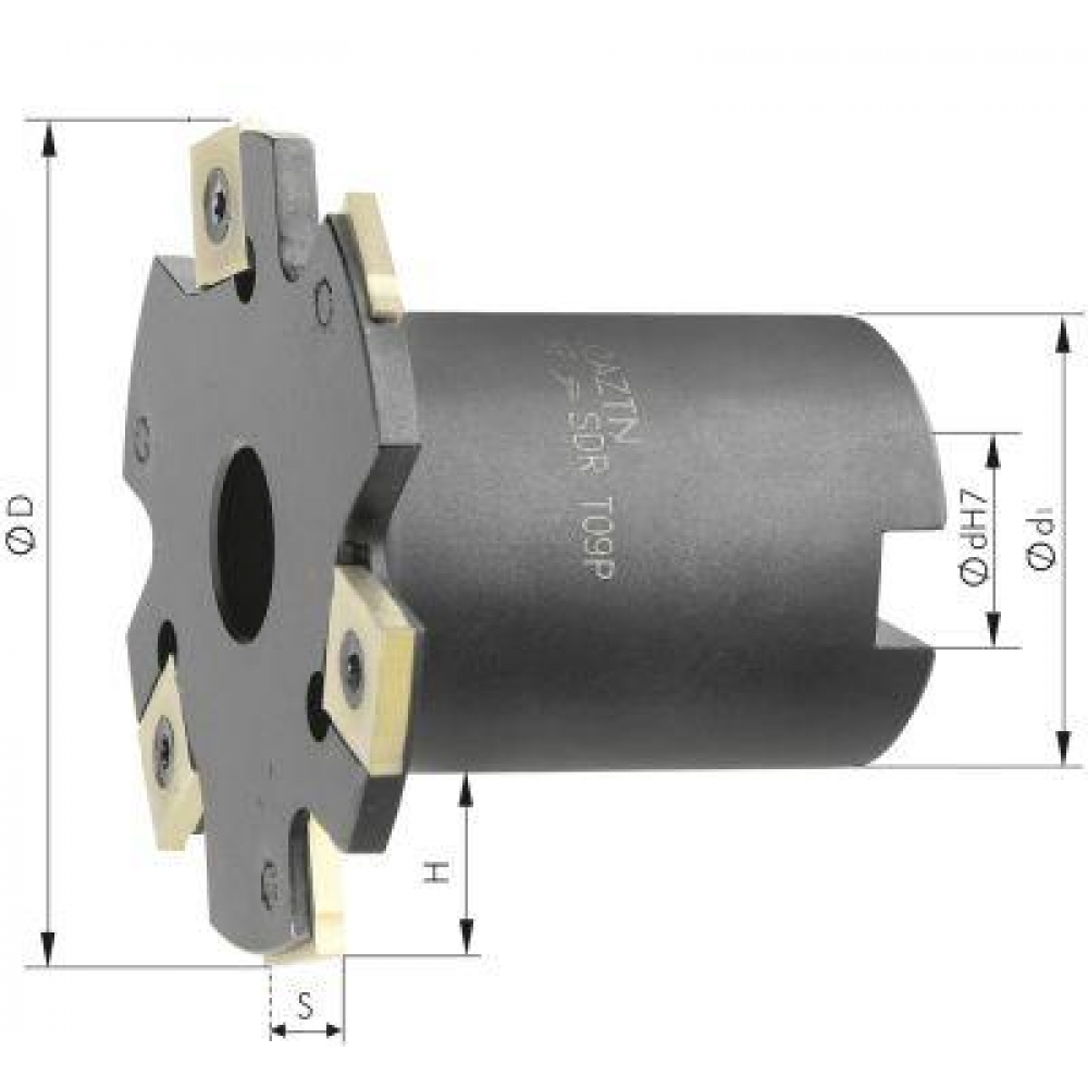 Фреза боковая с буртиком Z8 D 63х4 мм 2999 1600 Fplus