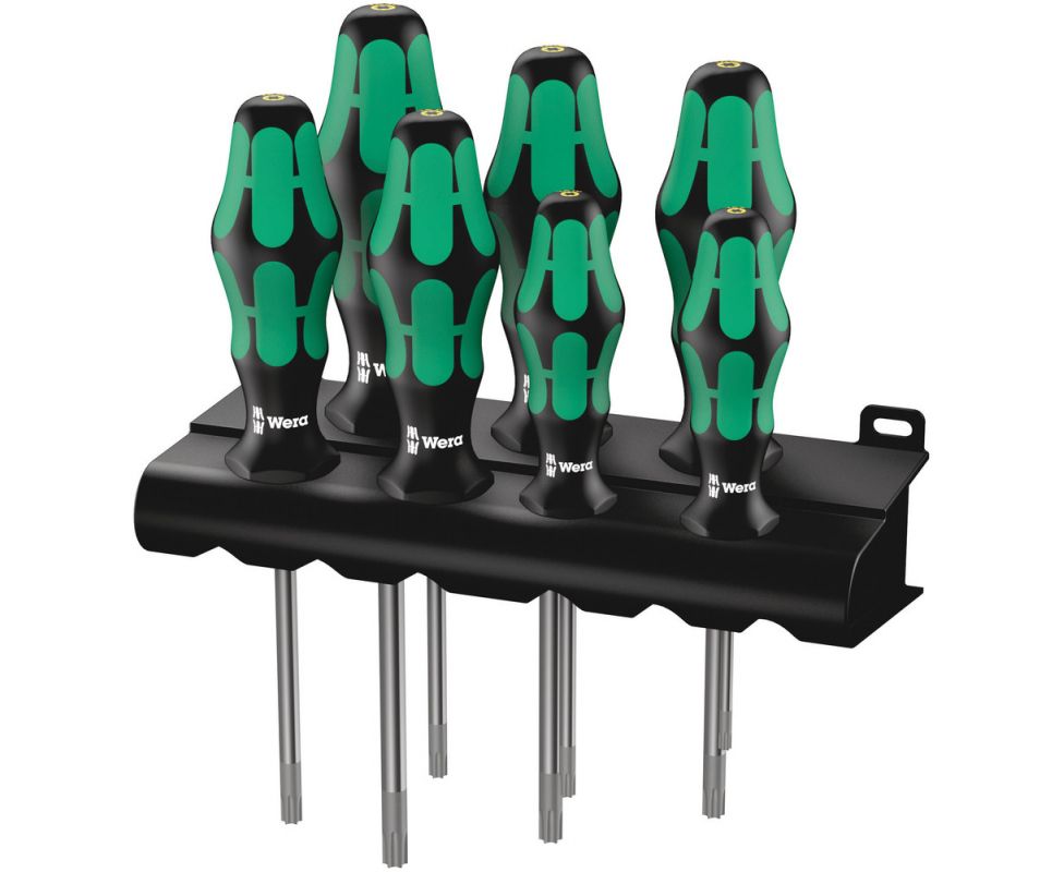 картинка Набор отверток с фиксирующей функцией Wera Kraftform Plus 367/7 TORX HF WE-223161 + подставка от магазина "Элит-инструмент"