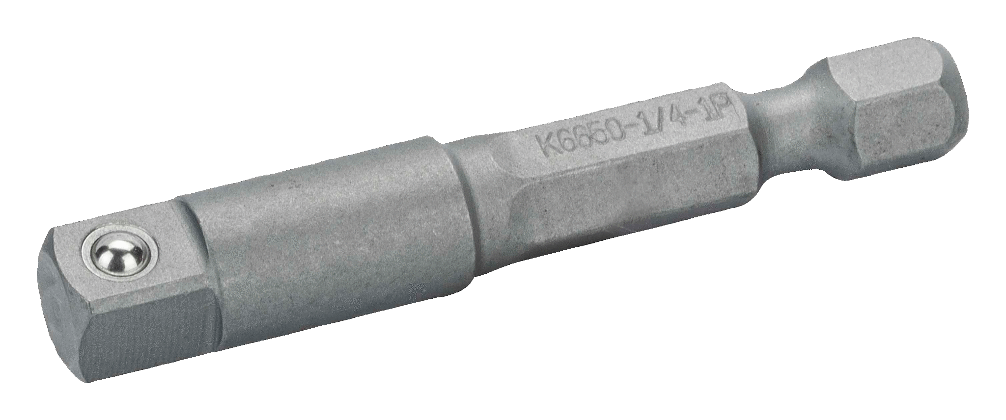 Переходник для торцевых головок с шестигранником размером 1/4 дюйма для квадрата 1/4 дюйма или 3/8 дюйма, 50 мм BAHCO K6650-1/4
