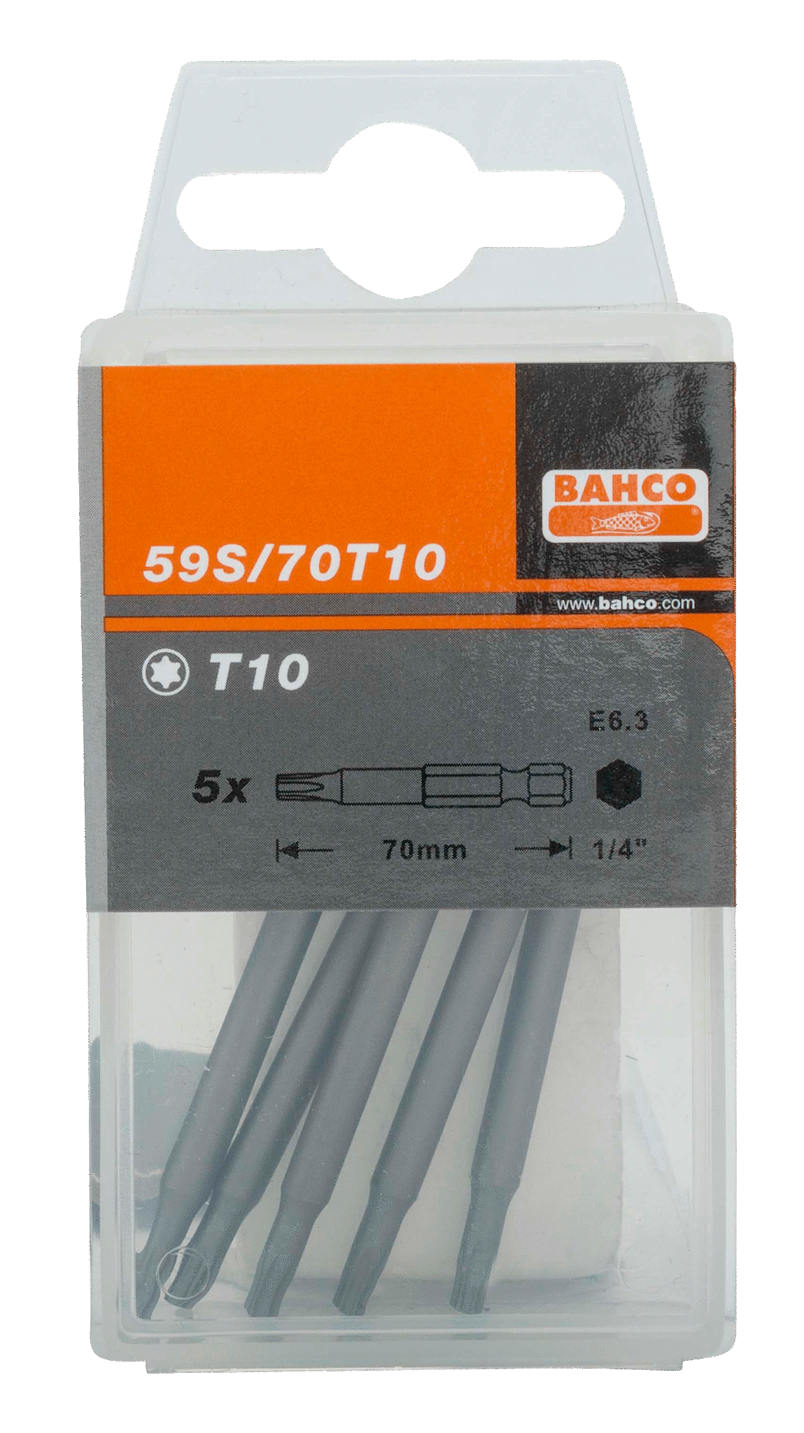картинка Стандартные биты для отверток Torx®, 70 мм BAHCO 59S/70T15 от магазина "Элит-инструмент"