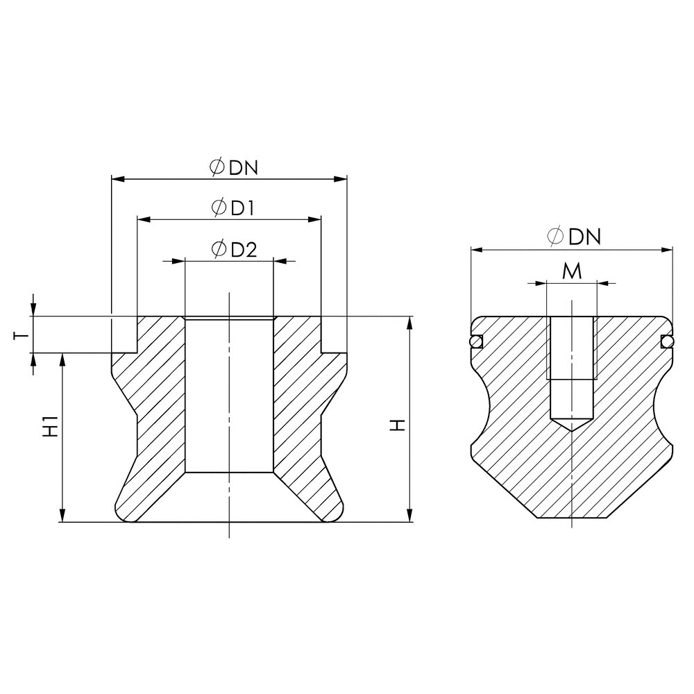 картинка Тяговая шпилька 20-го размера для крепежного винта M16 с уменьшенным крепежным кольцом АМF 562768 от магазина "Элит-инструмент"