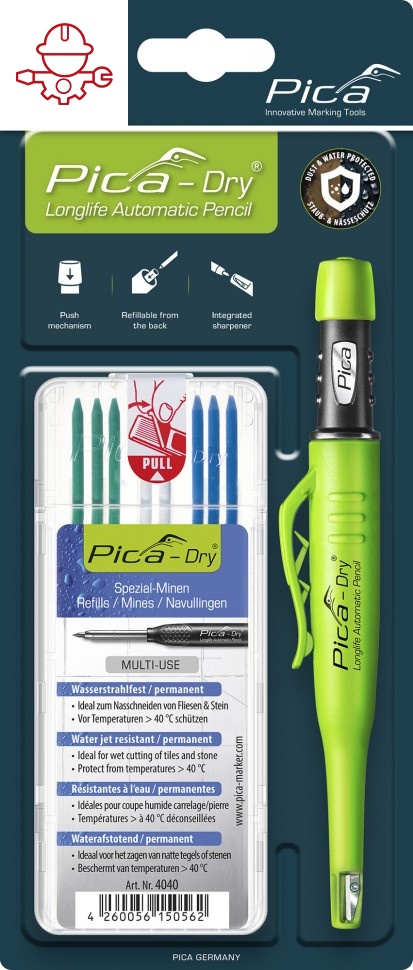 картинка PICA-MARKER 30404 Набор карандаша Pica-dry и грифелей (3030+4040) от магазина "Элит-инструмент"