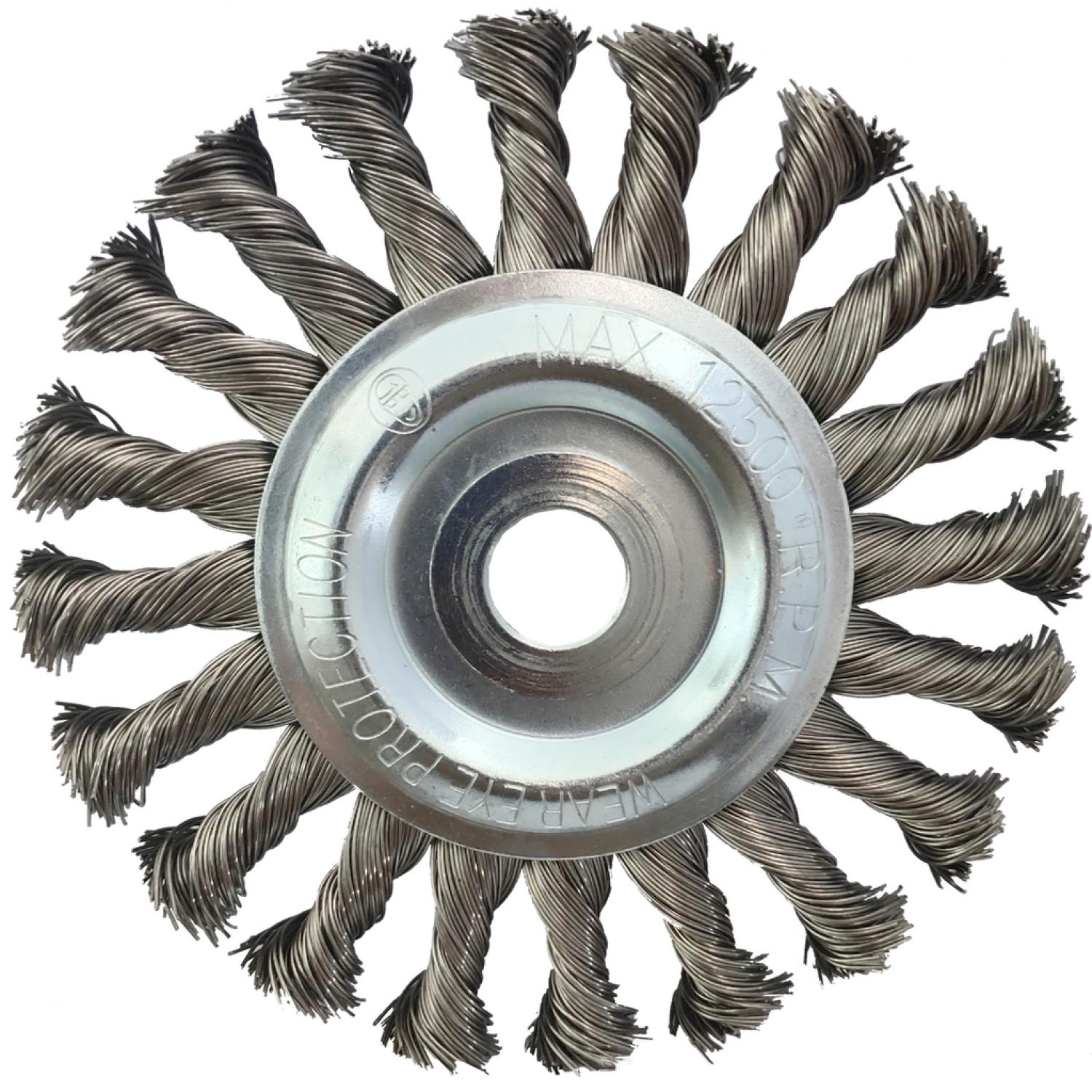 Круглая щетка из проволоки из нержавеющей стали 0,5 мм, Ø 125 мм