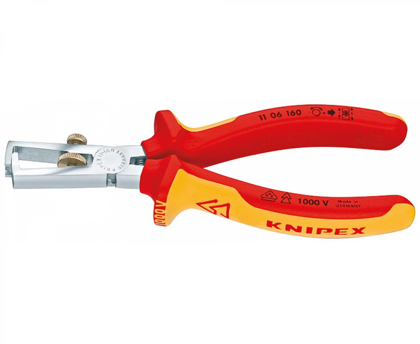 картинка Инструмент для удаления изоляции VDE Knipex KN-1106160 от магазина "Элит-инструмент"