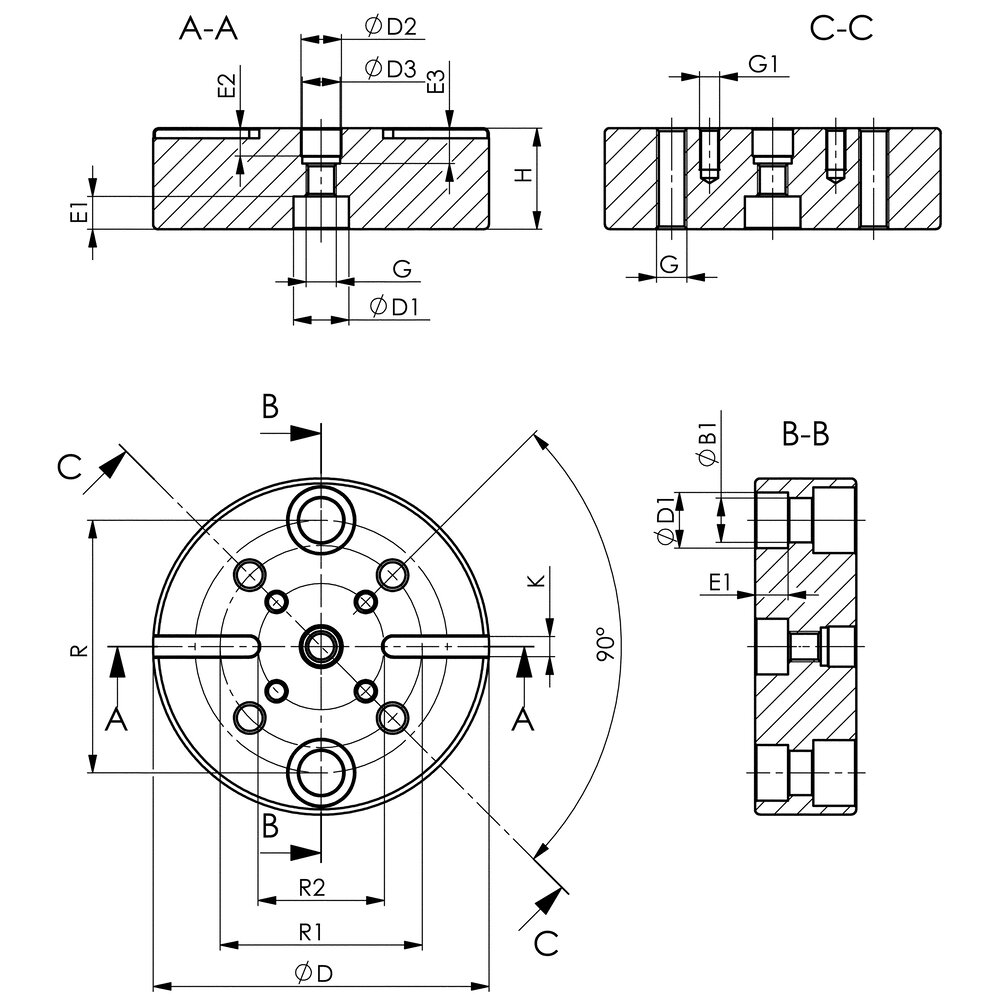 картинка Базовый элемент с индексацией для решетчатых пластин АМF 532424 от магазина "Элит-инструмент"