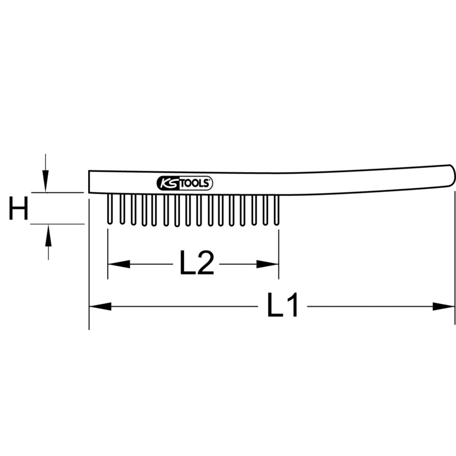 картинка Ручная щетка из стальной проволоки, 3 ряда проволоки, 290 мм от магазина "Элит-инструмент"
