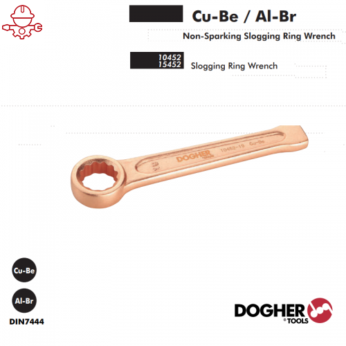 Ударный накидной искробезопасный ключ Al-Br DIN7444 Dogher Tools 15452-78