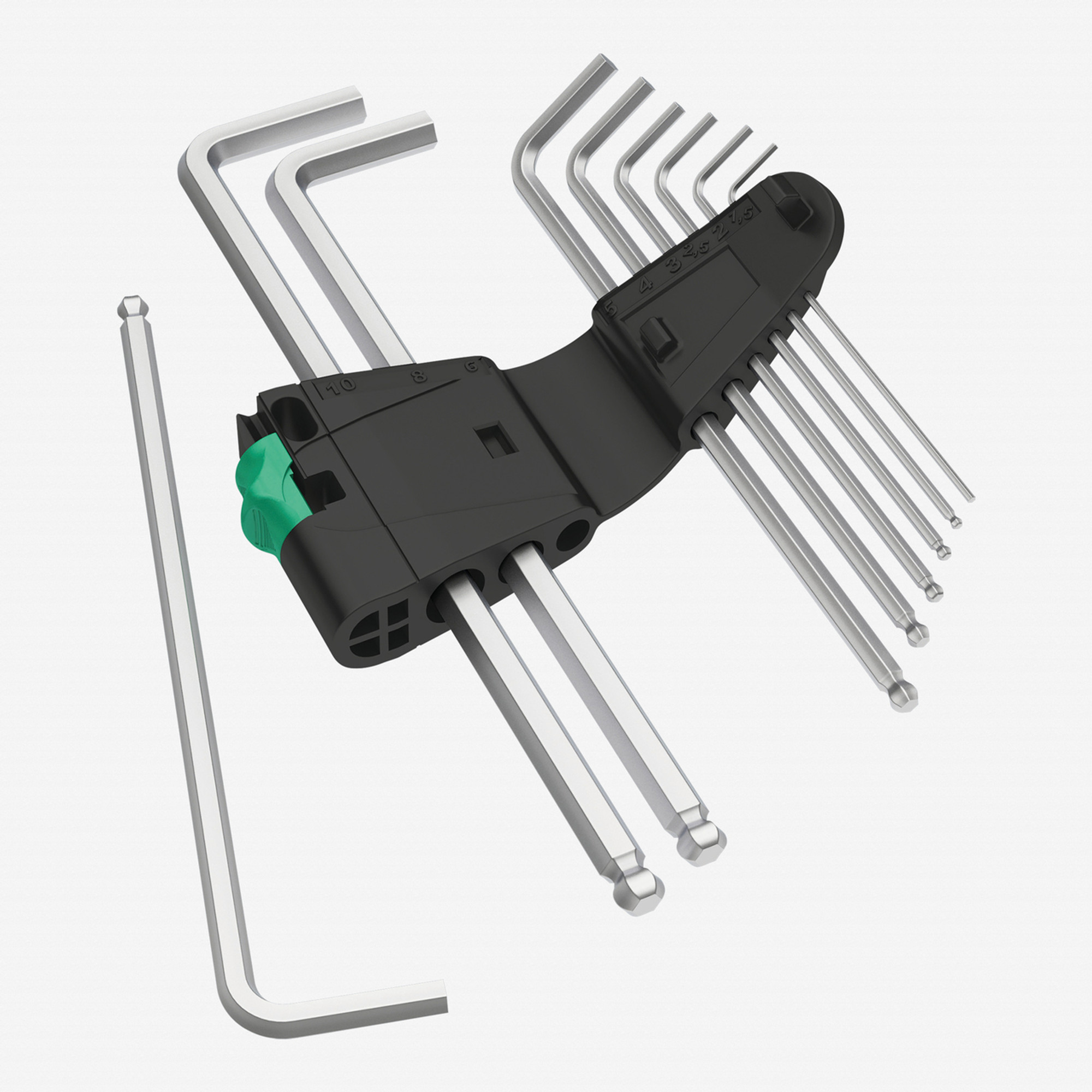 картинка Набор Г-образных ключей, метрических, хромированных Wera 950 PKL/9 SM N WE-022087 / 5863 0009 Fplus от магазина "Элит-инструмент"