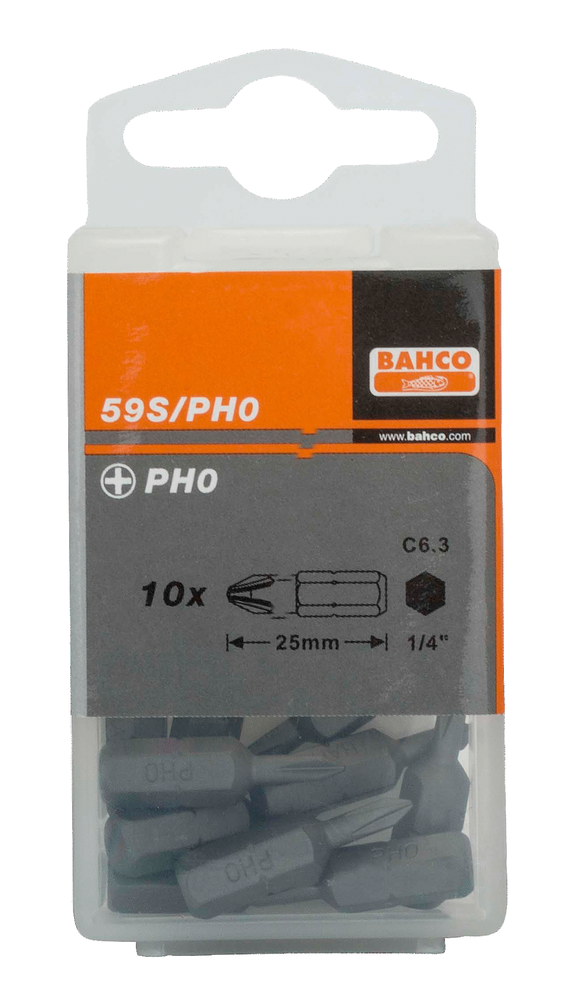 картинка Стандартные биты для отверток Phillips, 25 мм BAHCO 59S/PH2-30P от магазина "Элит-инструмент"