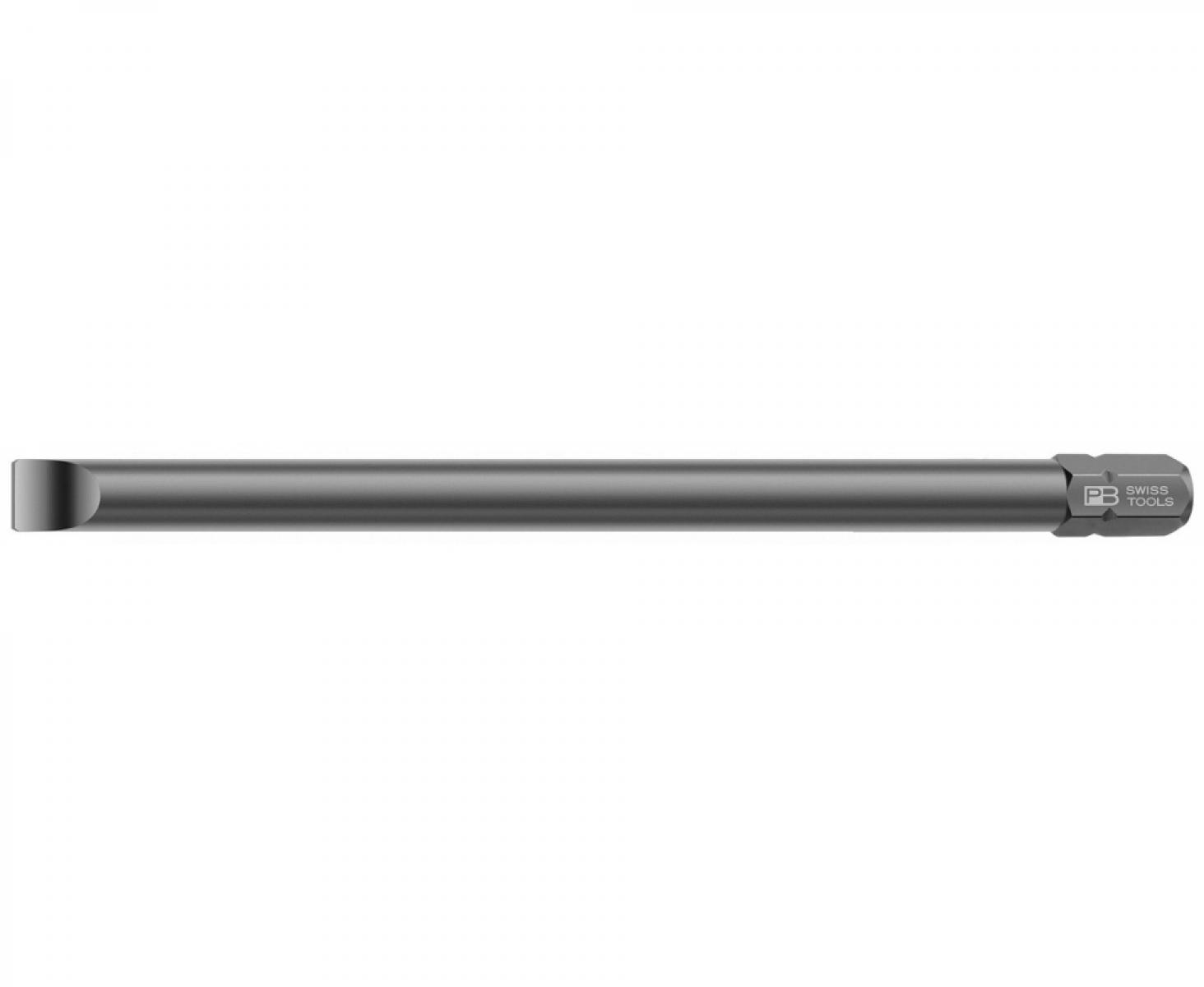картинка Бита шлицевая PrecisionBits C6,3 с внешним шестигранником 1/4 PB Swiss Tools PB C6L.100 / 2-80 0.6 x 4 от магазина "Элит-инструмент"