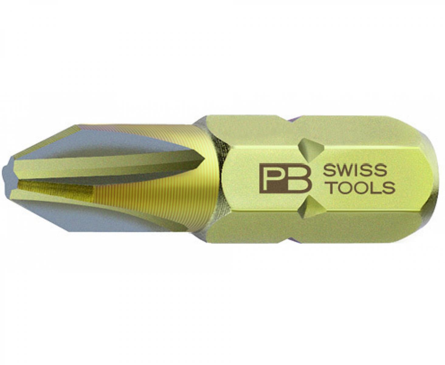 картинка Бита крестовая Phillips PrecisionBits C6,3 с внешним шестигранником 1/4 PB Swiss Tools PB C6.190/1 PH1 от магазина "Элит-инструмент"