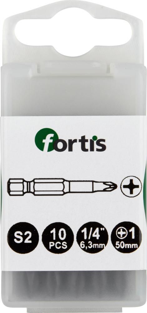 Бита 1/4″ для винтов с крестообразным шлицем PH, 50 мм., FORTIS 4317784729024 (размер - PH 2 / общая длина - 50 мм)