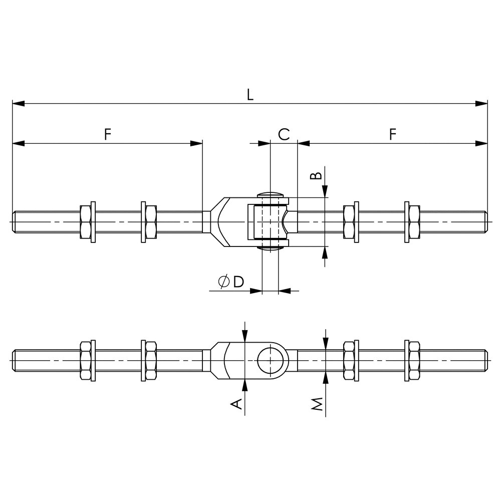картинка Дверная петля, завинчивающаяся АМF 551663 от магазина "Элит-инструмент"