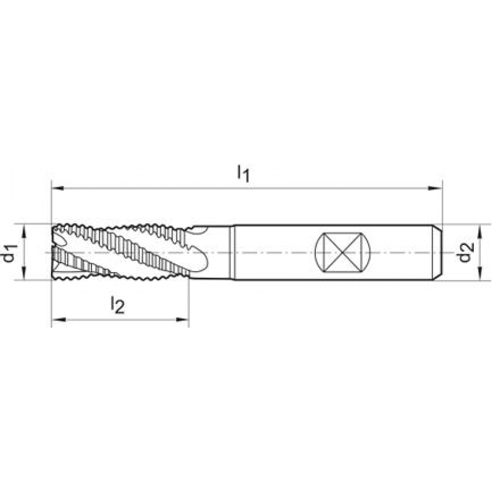 картинка Фреза черновая короткая DIN844HSSCo8 TiALN тип NR 6 мм FORMAT 2196 0600 Fplus от магазина "Элит-инструмент"