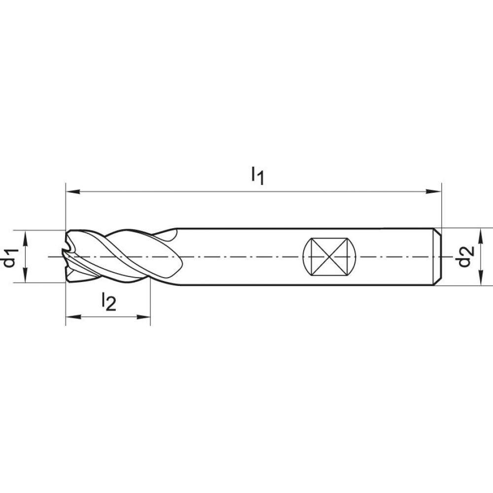 картинка Концевая фреза HPC короткая VHM тип INOX TiALN 35/38Grad Z4 4 мм FORMAT GT 2803 0400 Fplus от магазина "Элит-инструмент"