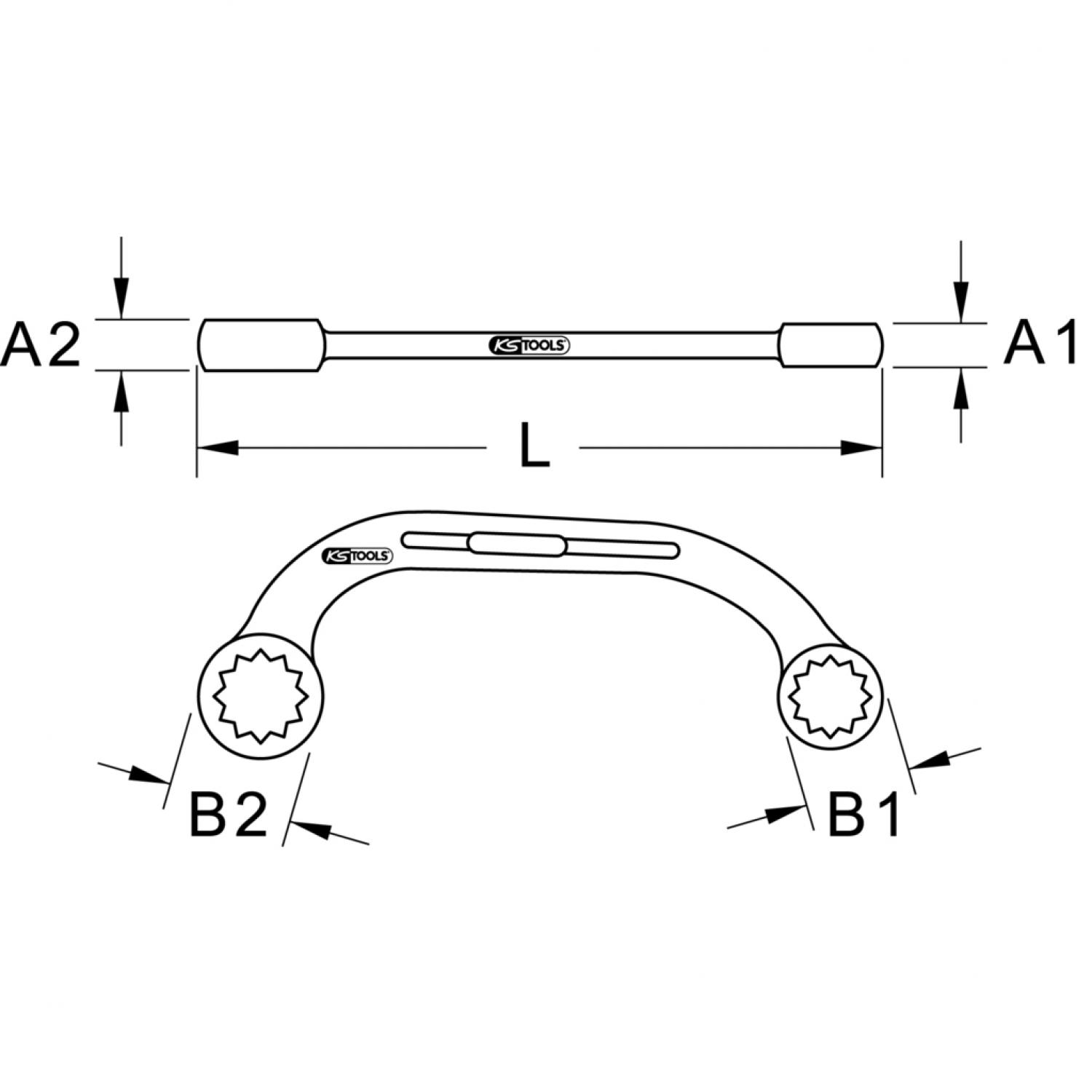 картинка Ключ для стартера и блока двигателя CHROMEplus, 19х22 мм подвеска от магазина "Элит-инструмент"