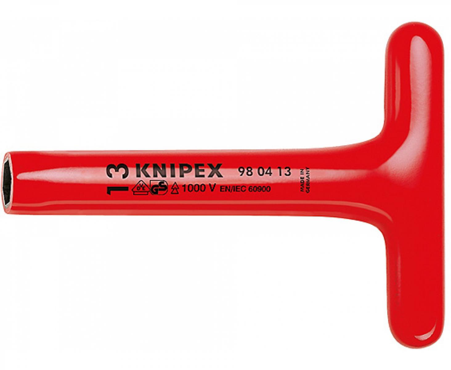 картинка Торцовый ключ VDE с Т-образной ручкой Knipex KN-980422 от магазина "Элит-инструмент"