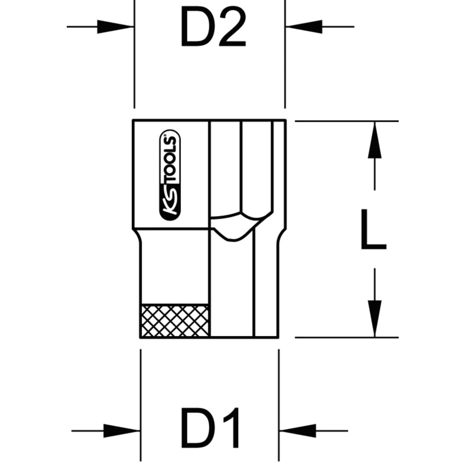 картинка Торцевая головка изолированная 1/2", 3/8" от магазина "Элит-инструмент"