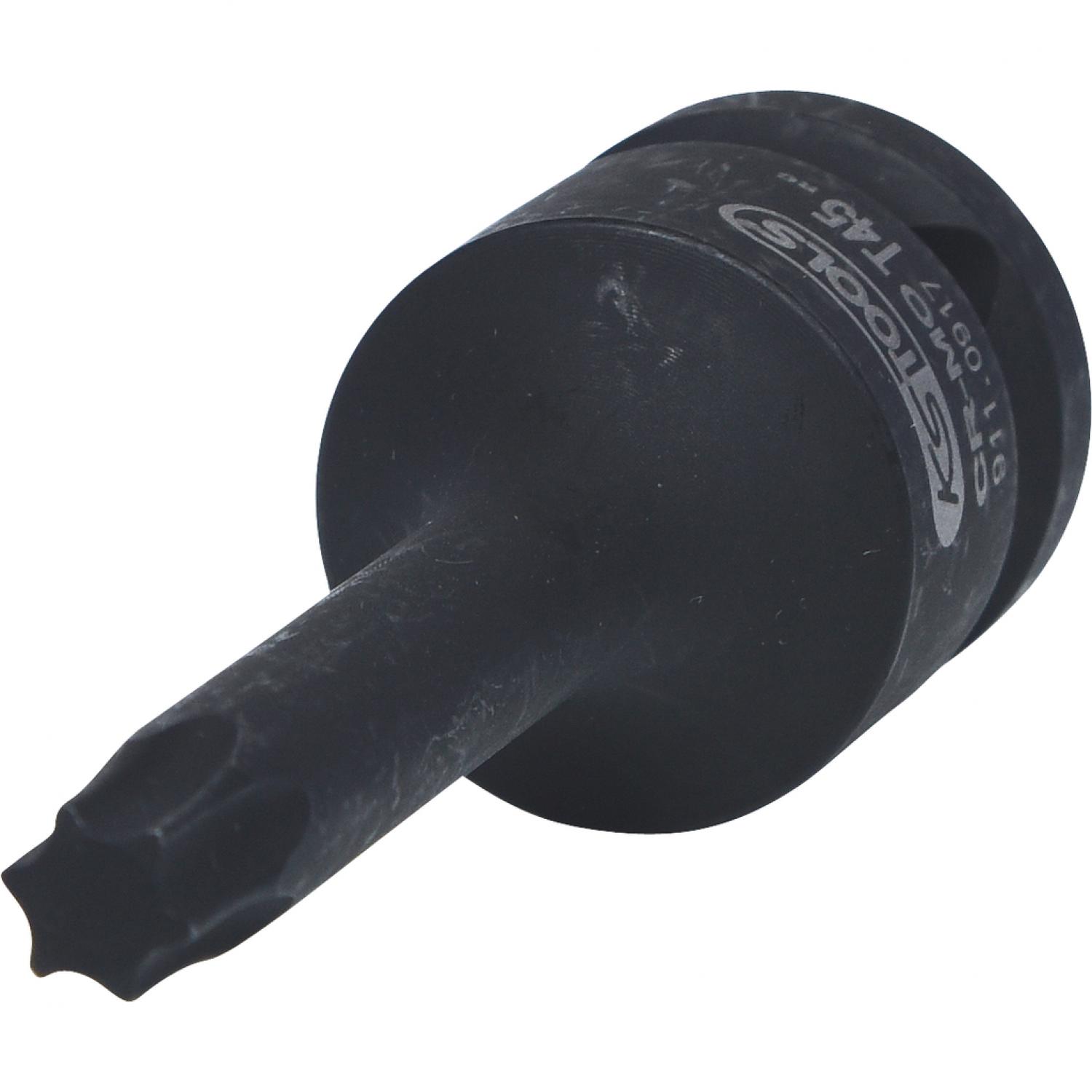 Силовая торцовая головка с битом 1/2" с профилем Torx, длинная, T45