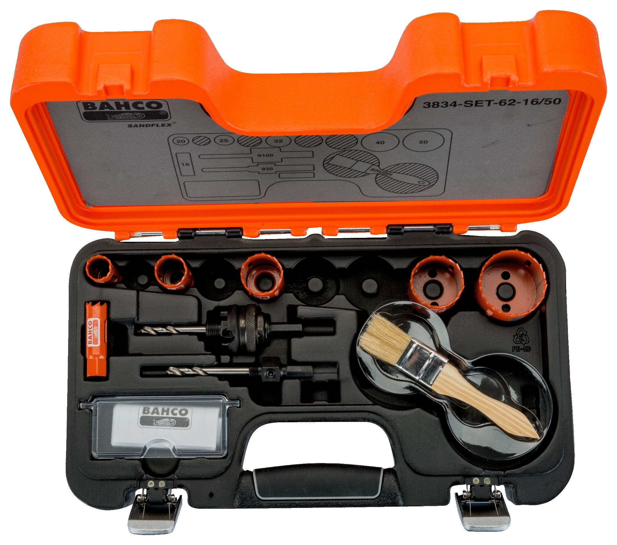 картинка Наборы биметаллических кольцевых пил Sandflex BAHCO 3834-SET-62-16/50 от магазина "Элит-инструмент"