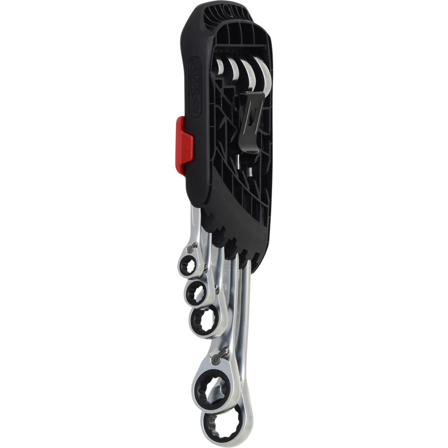 картинка Комплект комбинированных ключей с трещоточным зевом DUO GEAR, 5 шт, переключаемых от магазина "Элит-инструмент"