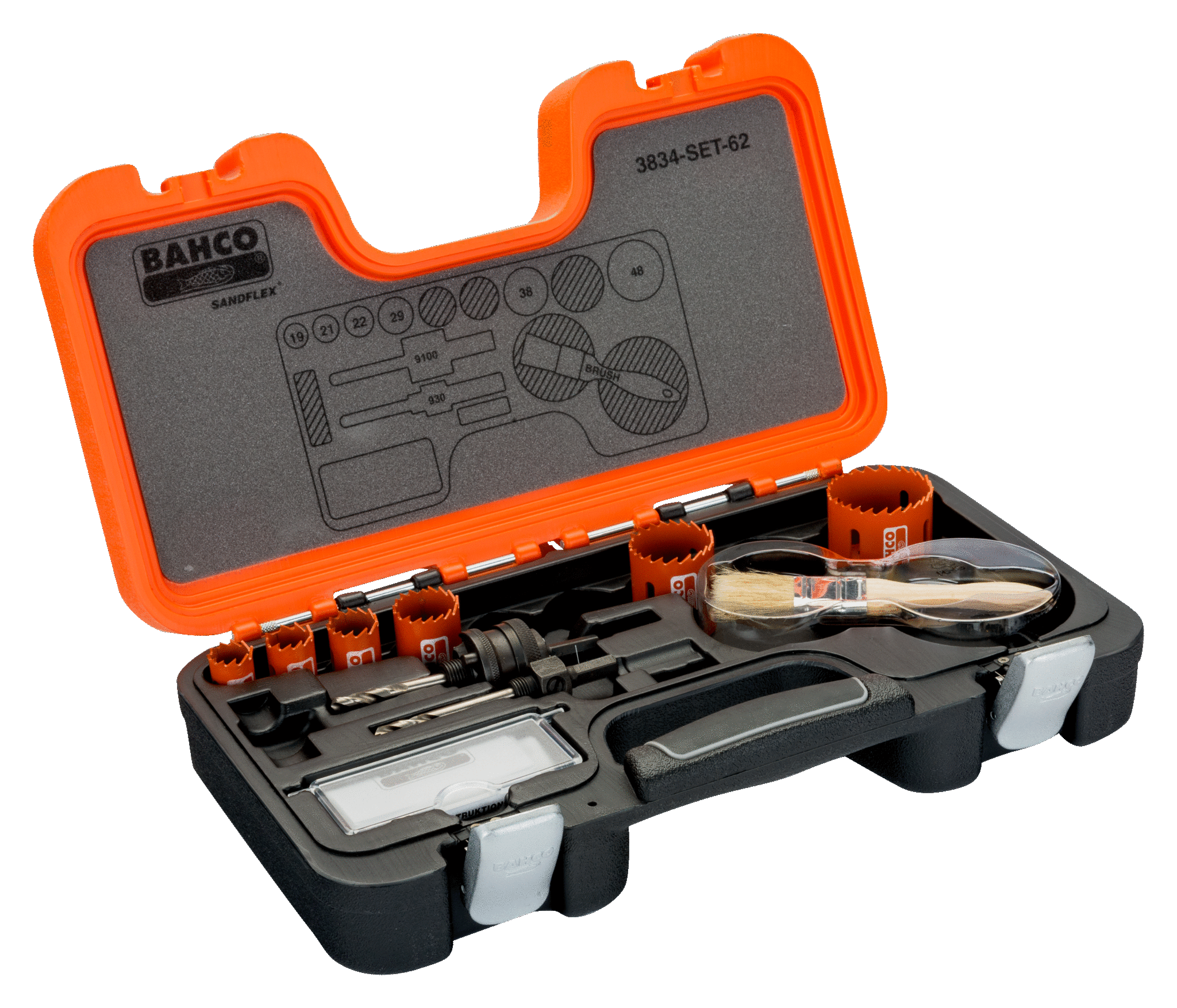 Наборы биметаллических кольцевых пил Sandflex BAHCO 3834-SET-62