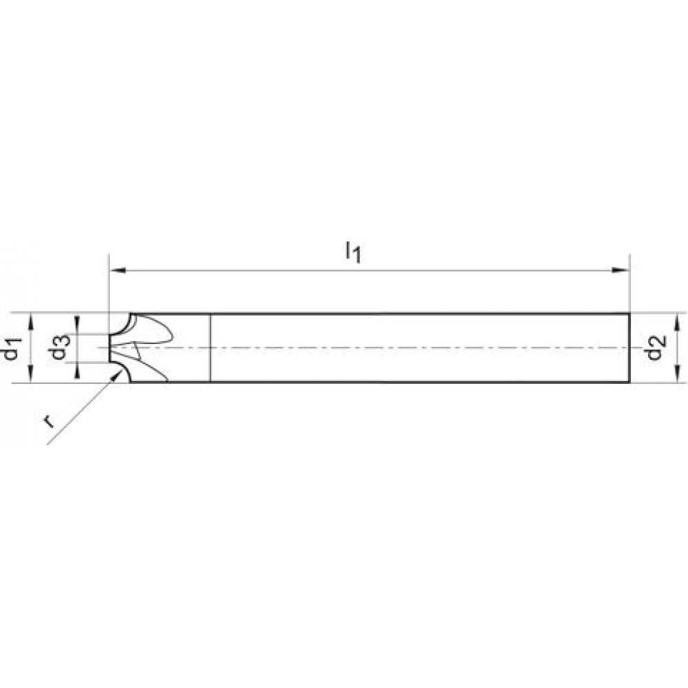 картинка Фреза четверть круга цельная твердосплавная TiALN 2,5 мм FORMAT 2451 0250 Fplus от магазина "Элит-инструмент"