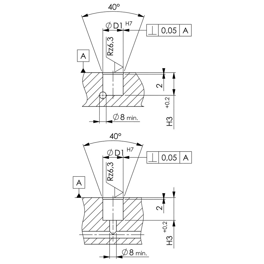 картинка Вертикальный зажим АМF 322404 от магазина "Элит-инструмент"
