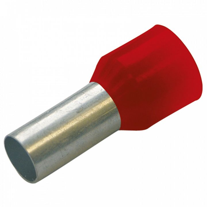 Гильза конечная изолированная (НШВИ) 10/ 18 мм цвет красный (упак. 100 шт.)
