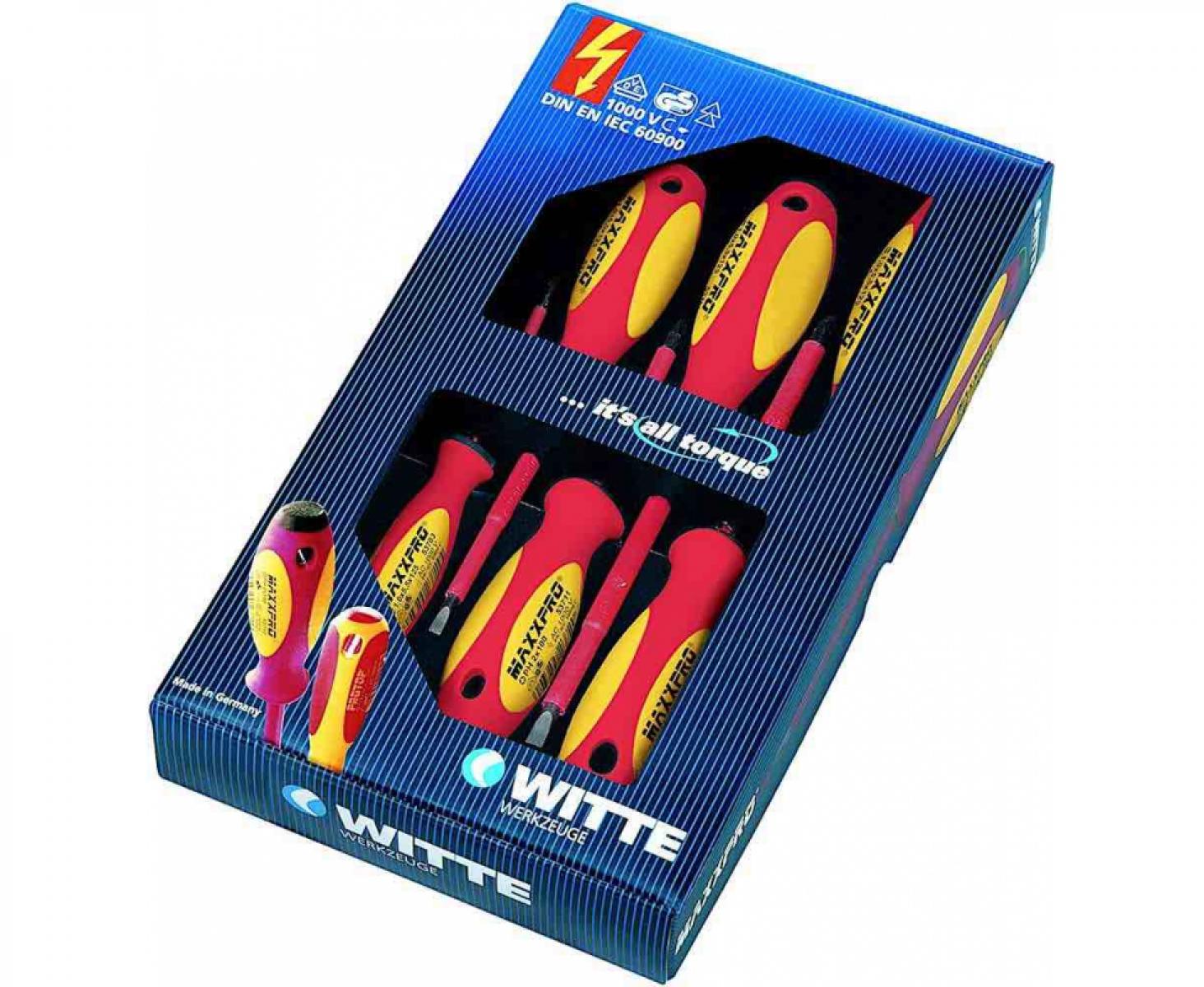 картинка Набор диэлектрических отверток SL PZ Witte MAXXPRO VDE 653755 7 предметов от магазина "Элит-инструмент"