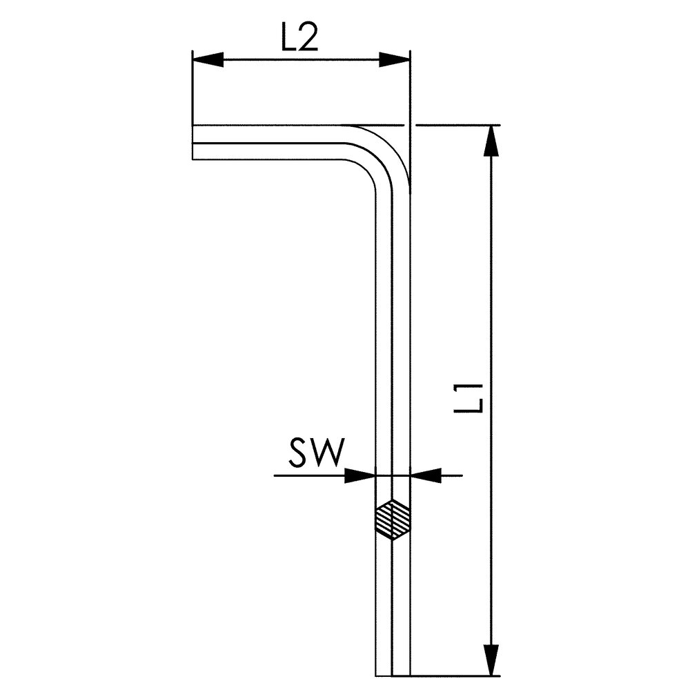 картинка Шестигранный ключ (дюйм) АМF 43307 от магазина "Элит-инструмент"