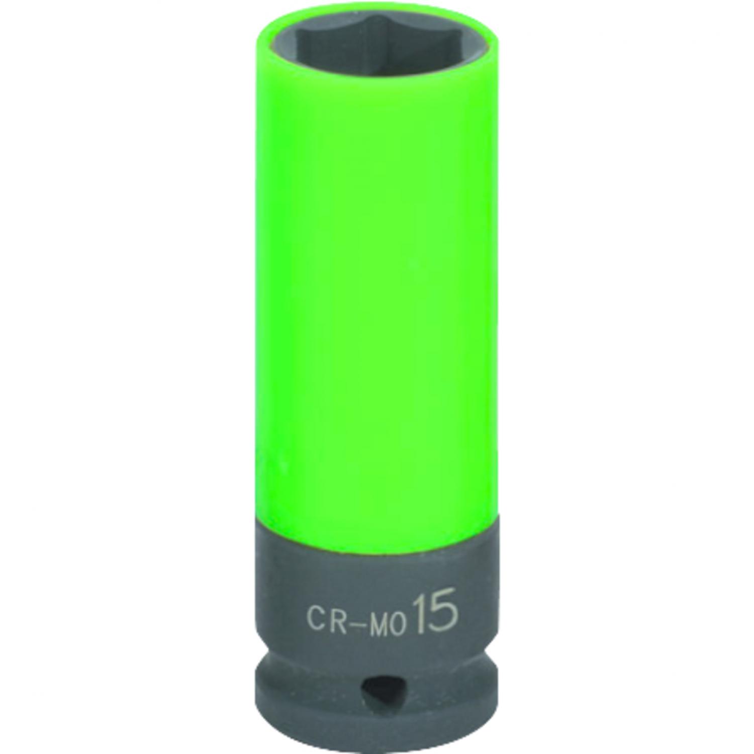 Силовая торцовая головка 1/2" для алюминиевых колесных дисков, прочная, длинная, 15 мм