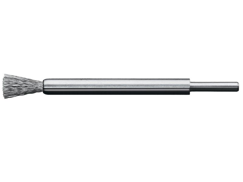 Щетка концевая с хвостовиком 6 мм удлиненная, со стальной проволокой диаметр 12 мм длина 20 мм ворс 0,20 мм LESSMANN 458.141