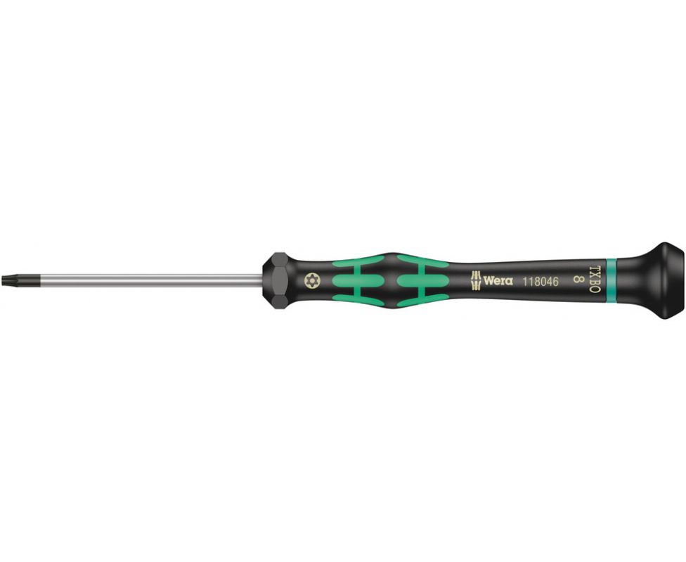 Отвертка Wera Kraftform Micro для электронщика 2067 TORX BO WE-118052 TX 15 х 60 с отверстием