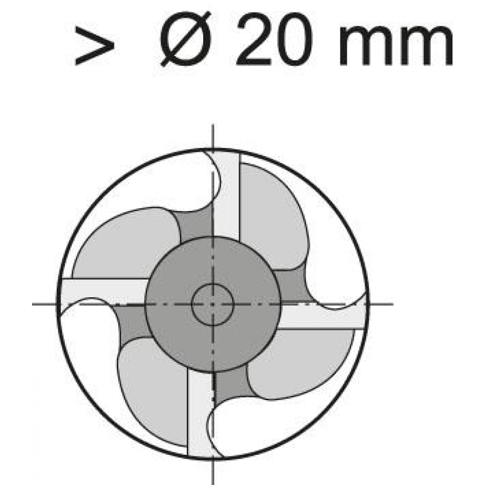 картинка Фреза черновая длинная DIN844HSSCo8 тип NR 20 мм FORMAT 2199 2000 Fplus от магазина "Элит-инструмент"