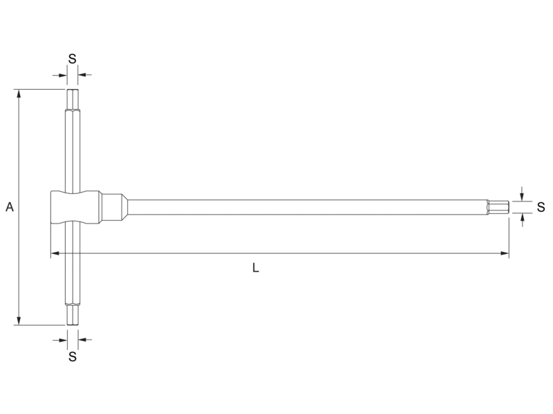 картинка Т -образный ключ с под шестигранные винты BAHCO BE1TH от магазина "Элит-инструмент"