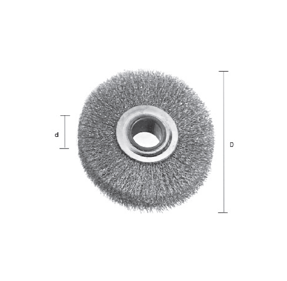 картинка Щетка шлифовальная круглая искробезопасная 150 мм, серия 096 MetalMinotti 096-0150 от магазина "Элит-инструмент"