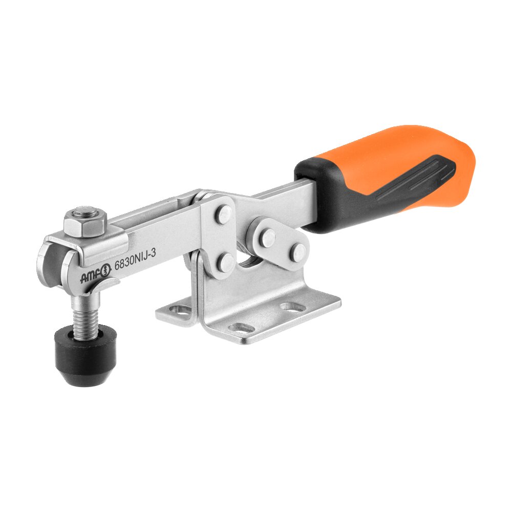Горизонтальный шарнирный зажим с оранжевой ручкой АМF 557440
