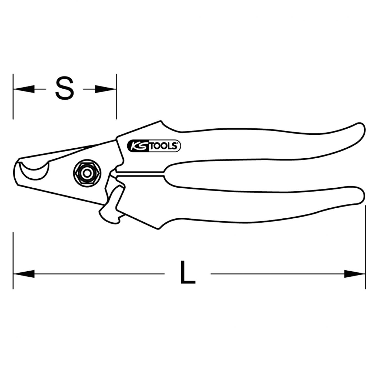 картинка Универсальные кабельные ножницы, 165 мм от магазина "Элит-инструмент"