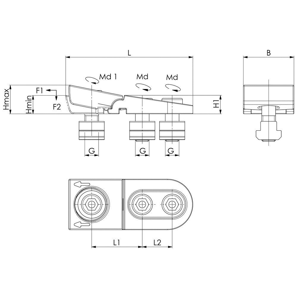 картинка Плоский зажим АМF 374181 от магазина "Элит-инструмент"