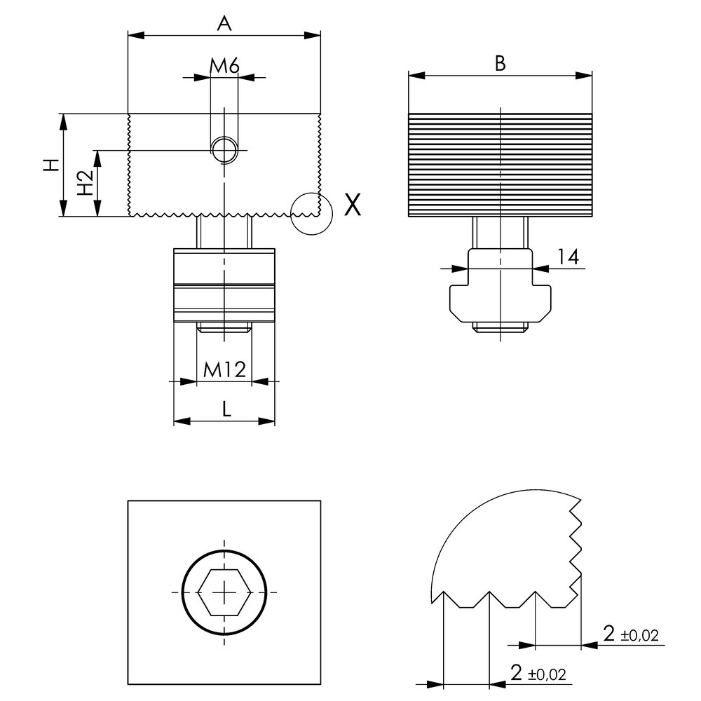 картинка Фиксированная зажимная губка с зазубренными краями АМF 429357 от магазина "Элит-инструмент"