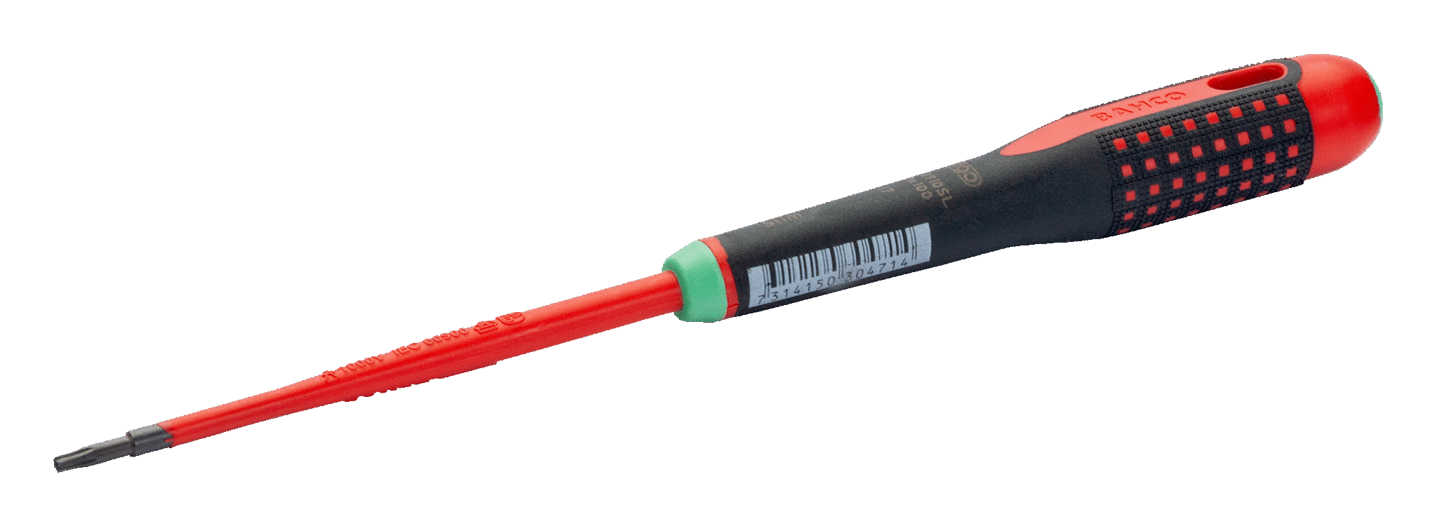 Изолированные отвертки ERGO™ под винты TORX® с тонким стержнем. Под винты TORX® BAHCO BE-8920SL
