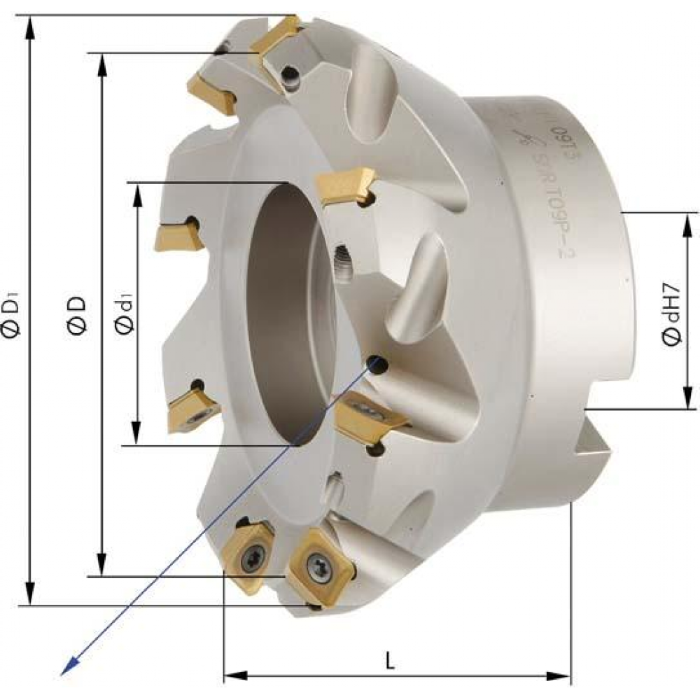 Торцевая фреза D80мм Z8 для SEMT09T3 FORMAT 2999 0235 Fplus