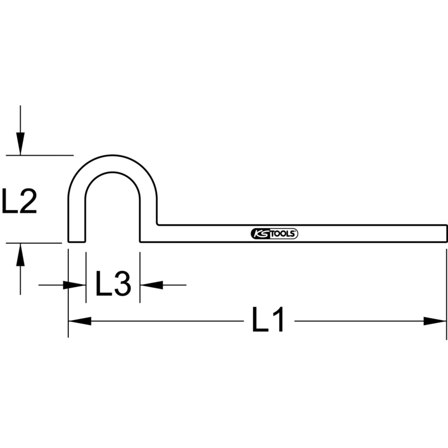 картинка Beryllium valve hook curved, 320mm от магазина "Элит-инструмент"