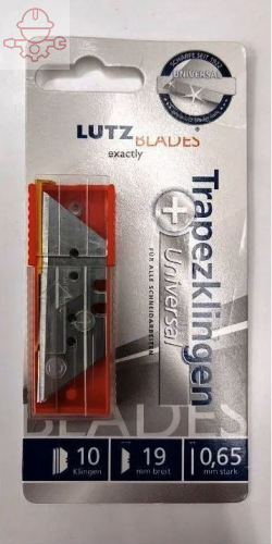 844715 Лезвие трапециевидное TGL65-PB SB, 18,7 мм 61,0 х 0,65 х 18,7 мм, (10 шт.) Lutz Blades 7333 1000 Fplus