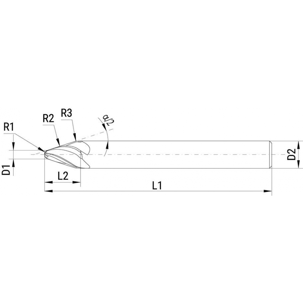 картинка Твердосплавная круговая фреза 8,0 мм Z4 коническая 18G HA заготовка FORMAT GT 1930 0800 Fplus от магазина "Элит-инструмент"