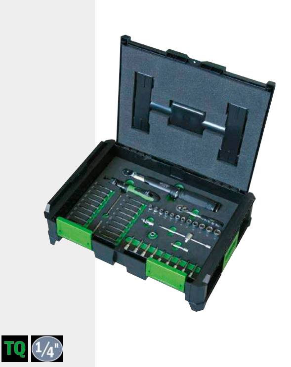 картинка Набор инструментов SysCon торцовый ключ ¼" с сменными насадками 51шт HAUPA 220640 от магазина "Элит-инструмент"