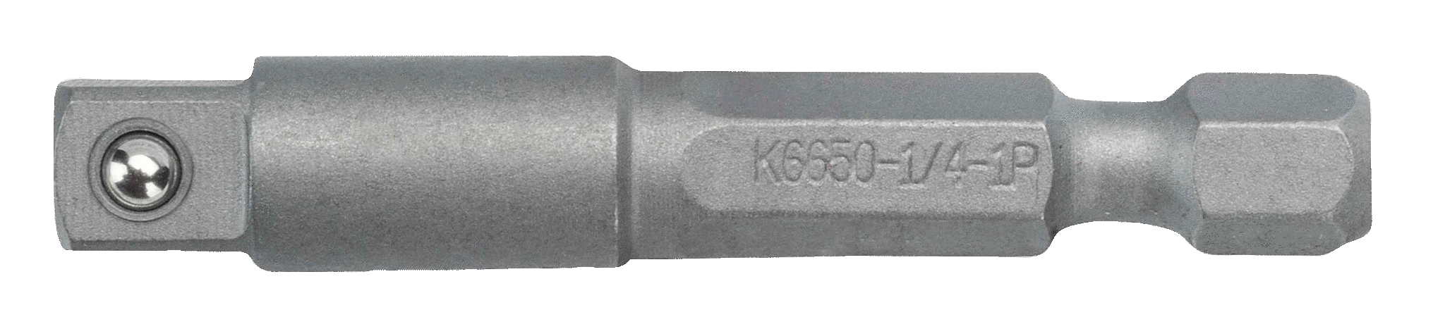 картинка Переходник для торцевых головок с шестигранником размером 1/4 дюйма для квадрата 1/4 дюйма или 3/8 дюйма, 50 мм BAHCO K6650 от магазина "Элит-инструмент"